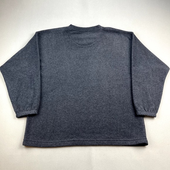 Vintage Lake Tahoe Sweatshirt Fleece Mens Medium Gray Reno Nature V-Neck USA 90s - Picture 4 of 10